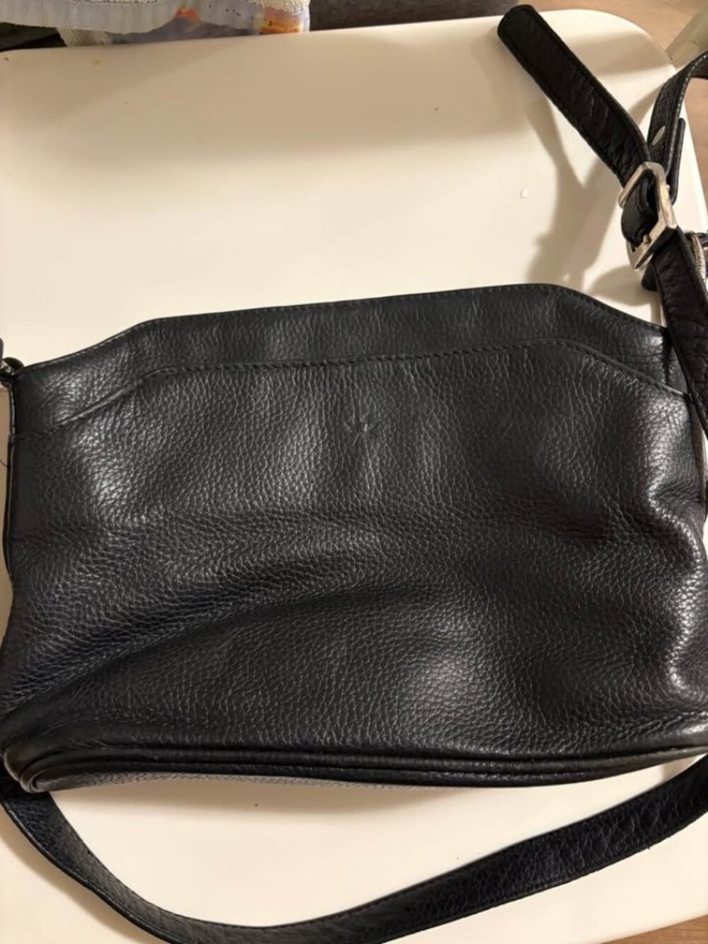 Novin Charm Genuine Leather Crossbody / Shoulder Bag – Classic Black